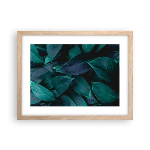 Poster in einem Rahmen aus heller Eiche - Grün in sich selbst - 40x30 cm