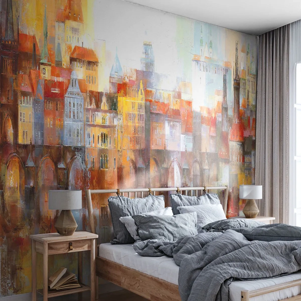 Fototapete Standard Eco - Schön ist es auch unter der Brücke - Stadt, Prag, Die Architektur - 350x256 cm