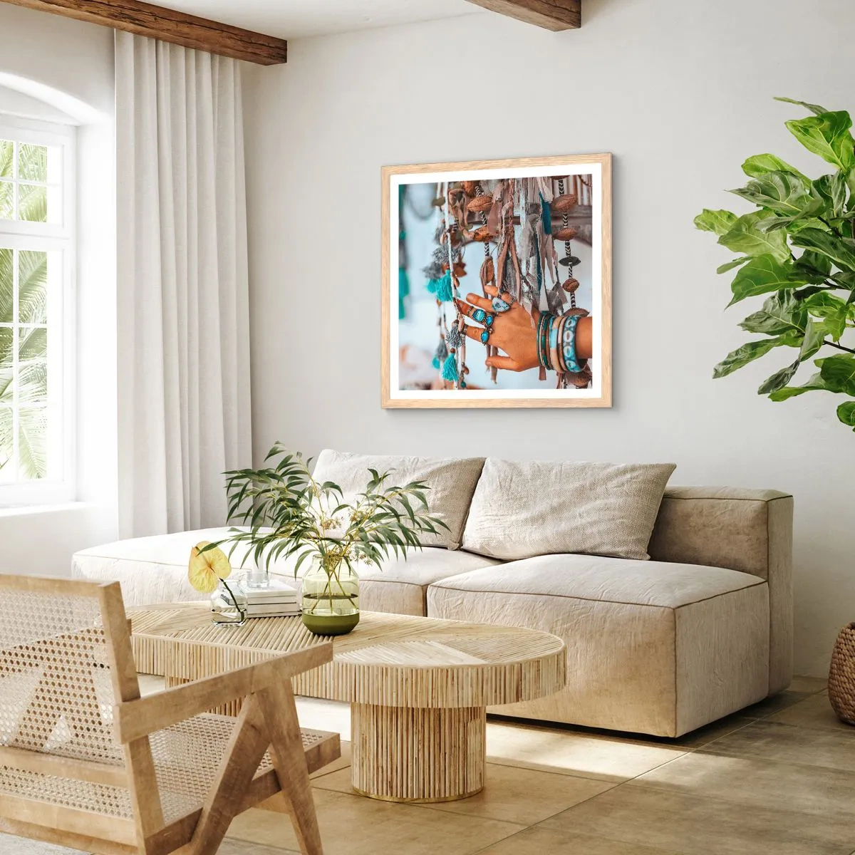 Poster in einem Rahmen aus heller Eiche - Lokale Schätze - 50x50 cm