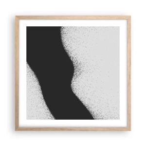 Poster in einem Rahmen aus heller Eiche - Flüssiges Gleichgewicht - 50x50 cm