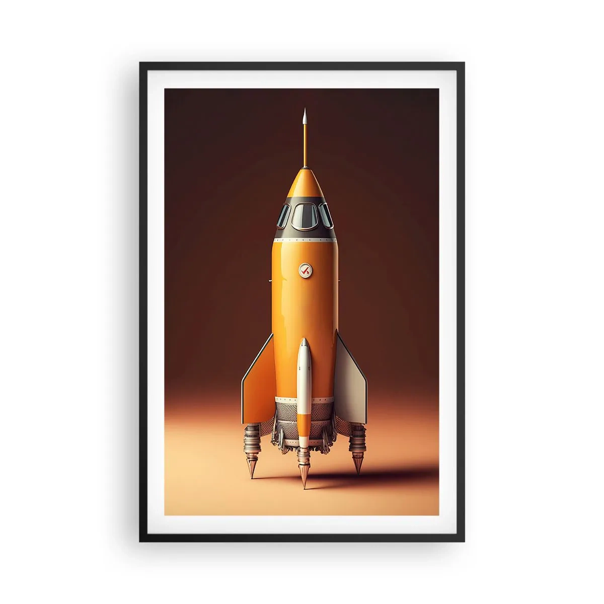 Poster in einem schwarzem Rahmen - Es beginnt mit einem Traum - 61x91 cm