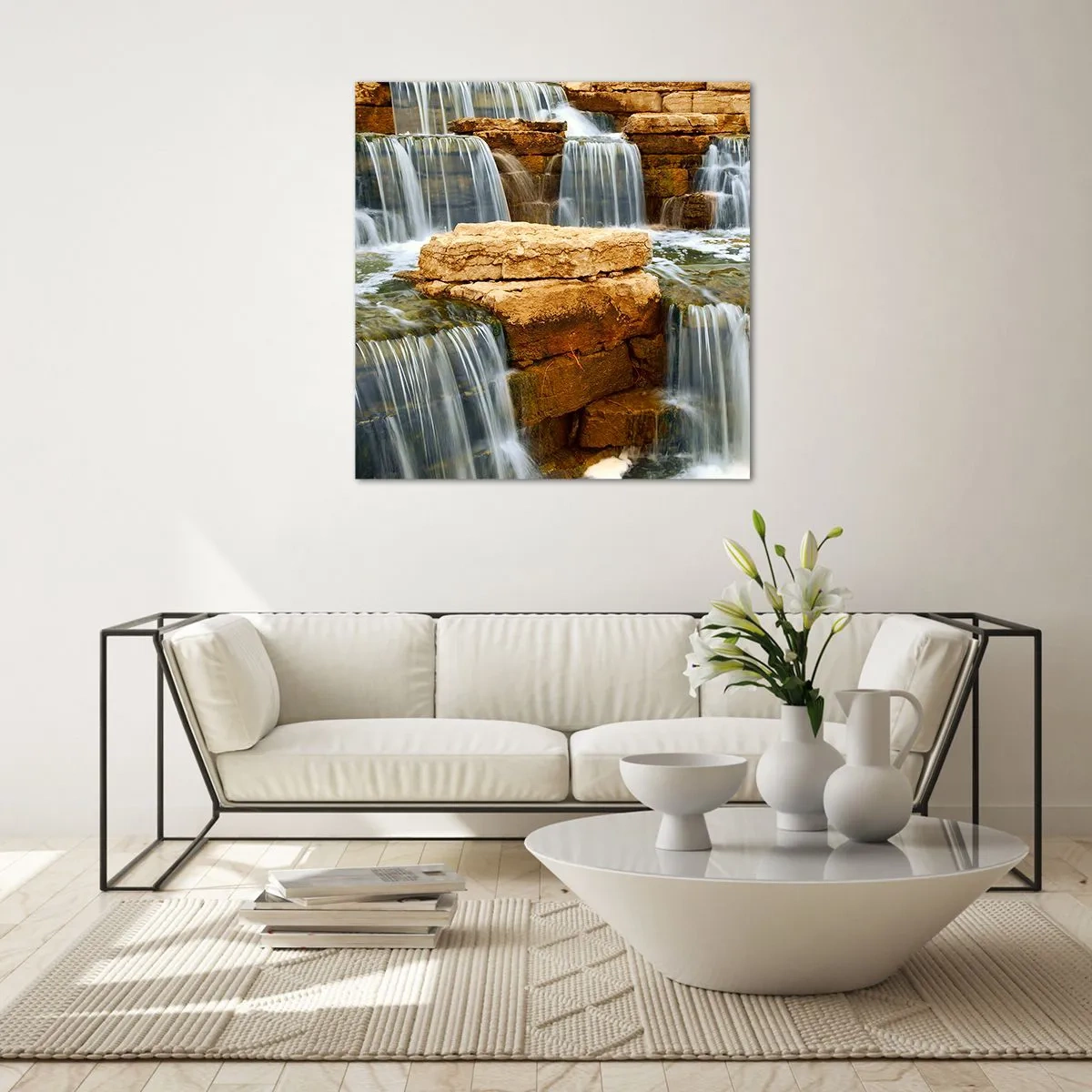 Glasbild - Bild auf glas - Treppe zum Himmel - 50x50 cm