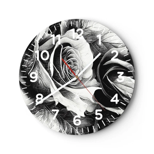 Wanduhr - Glasuhr - Immer Königin - 40x40 cm