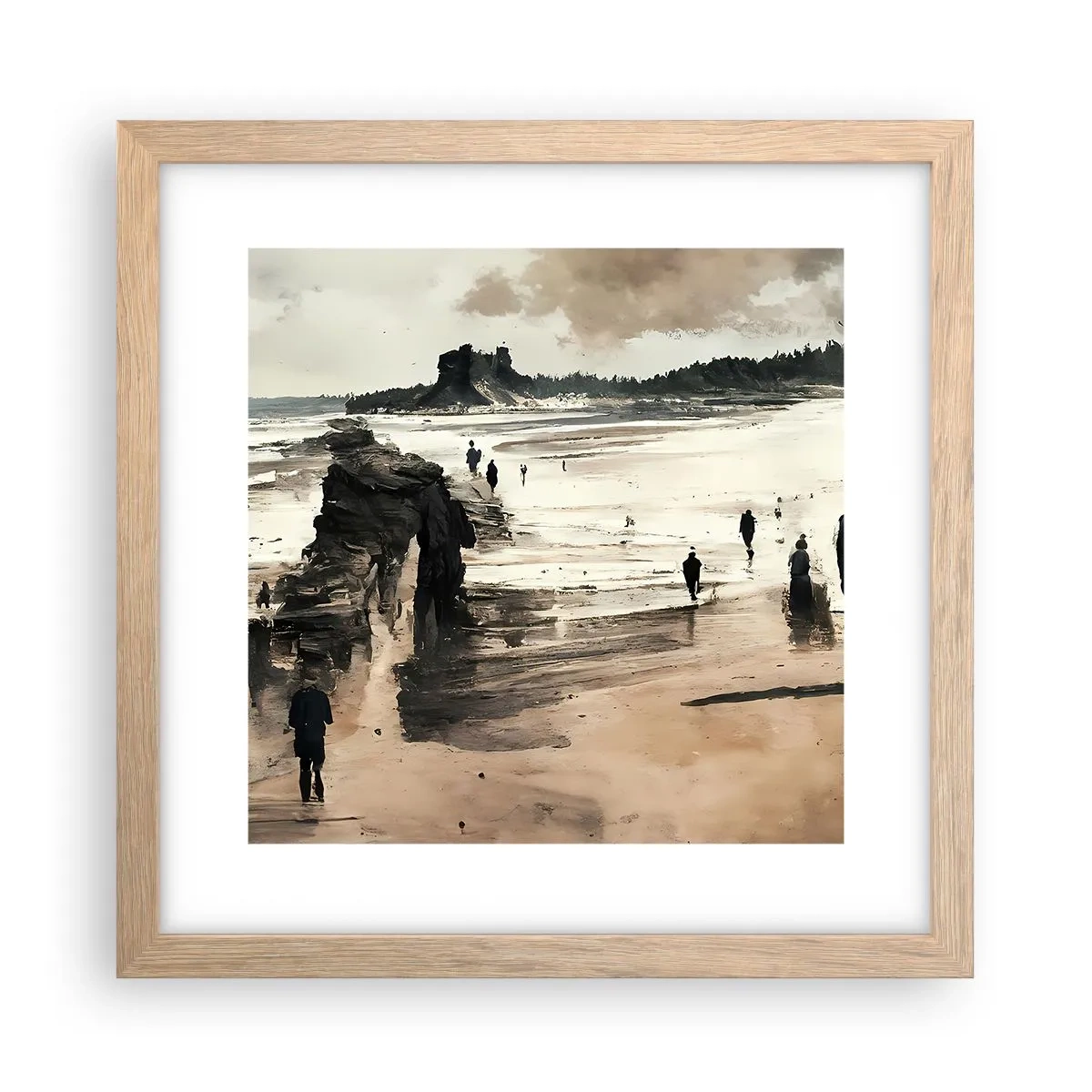 Poster in einem Rahmen aus heller Eiche - Einberufen - 30x30 cm