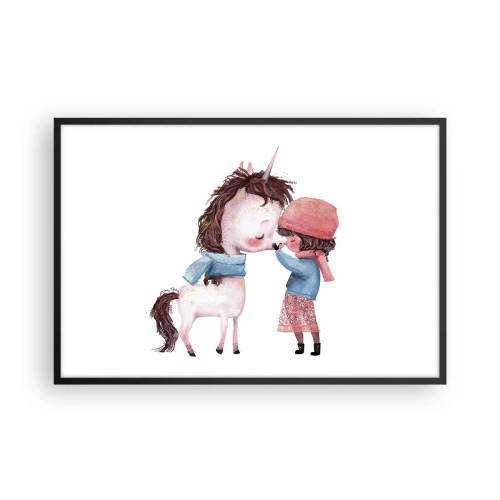 Poster in einem schwarzem Rahmen - Ein Wintermärchen - 91x61 cm