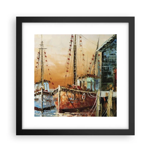 Poster in einem schwarzem Rahmen - Friedliche Rückkehr - 30x30 cm