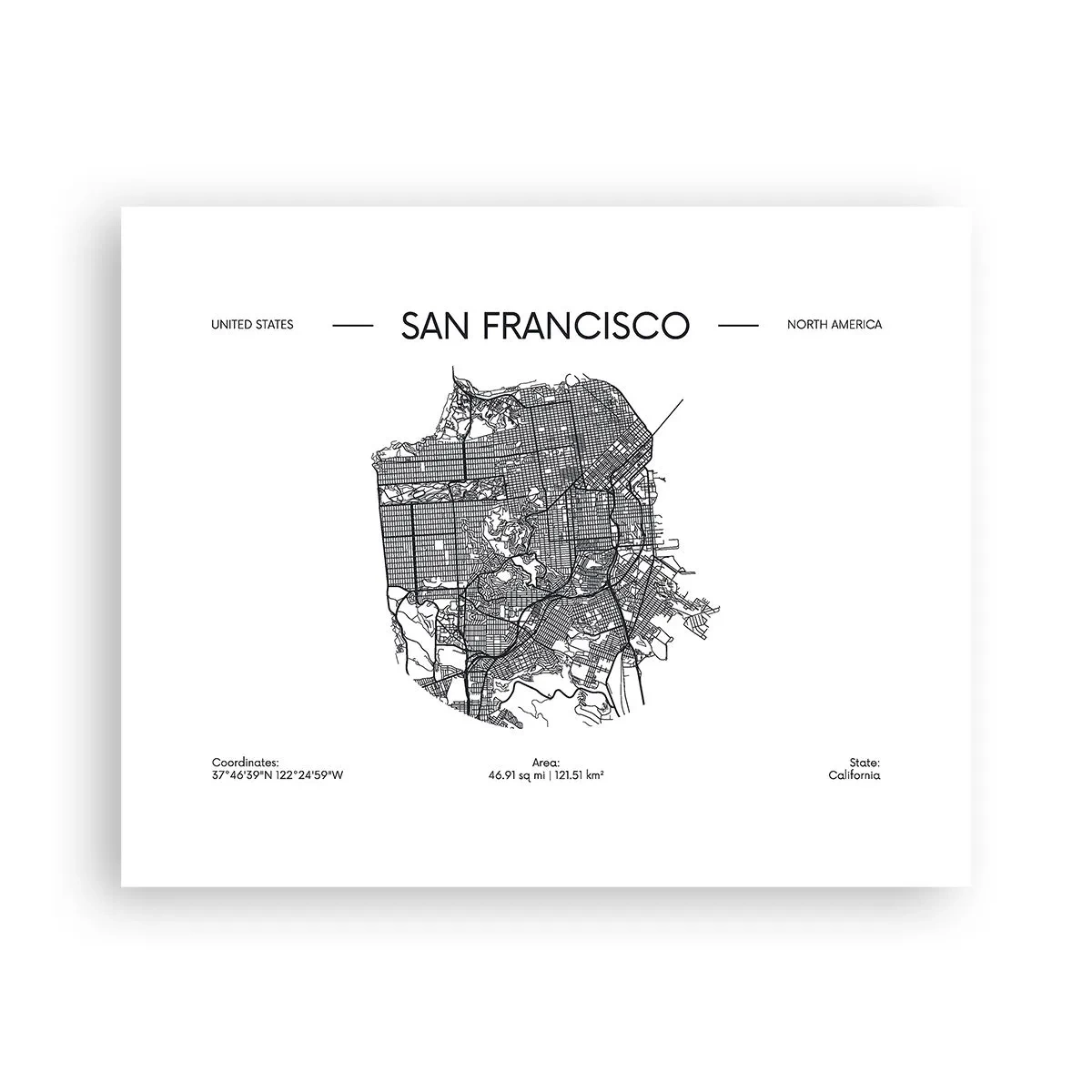 Poster - Anatomie von San Francisco - 50x40 cm