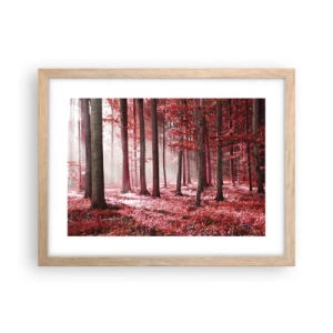 Poster in einem Rahmen aus heller Eiche - Rot ist genauso schön - 40x30 cm