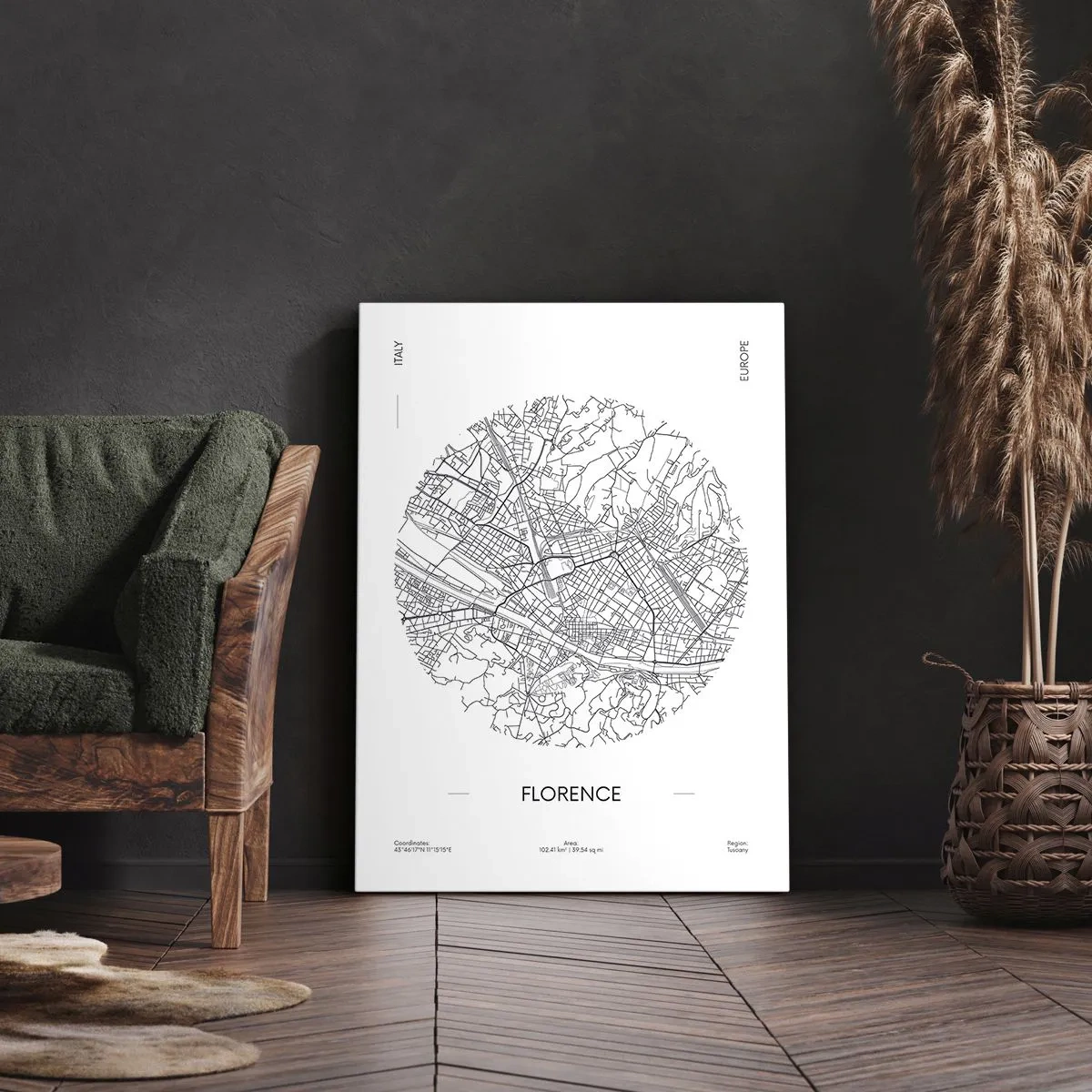 Bild auf Leinwand - Leinwandbild - Anatomie von Florenz - 45x80 cm