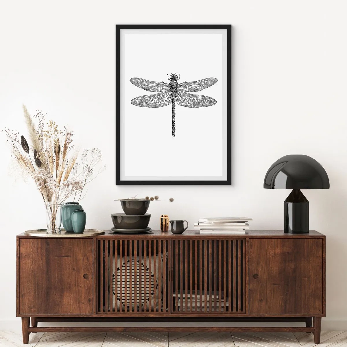 Poster in einem schwarzem Rahmen - Präzision der Natur - 61x91 cm