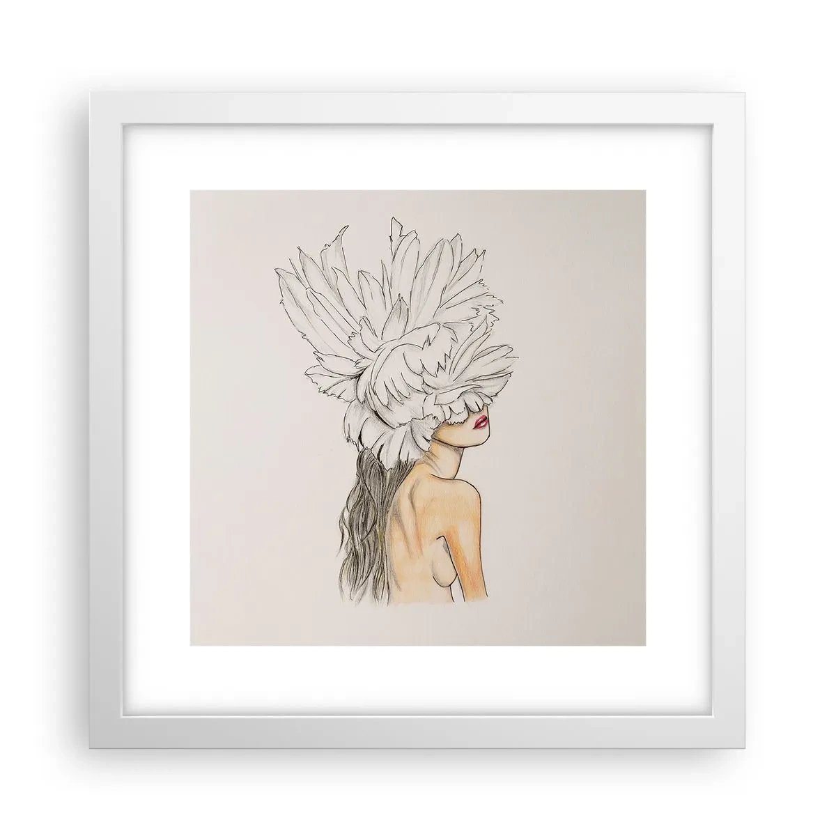 Poster in einem weißen Rahmen - Gekrönte Schönheit - 30x30 cm