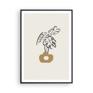 Poster in einem schwarzem Rahmen - Monstera – Heimdekoration - 70x100 cm