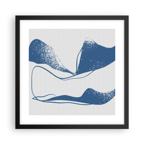 Poster in einem schwarzem Rahmen - Geflügelte Abstraktion - 40x40 cm