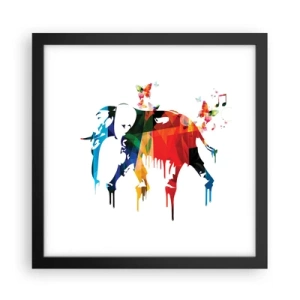 Poster in einem schwarzem Rahmen - Jeder kann tanzen - 30x30 cm
