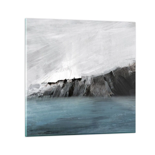 Glasbild - Bild auf glas - Wasser – Erde: Kampf der Naturelemente - 60x60 cm