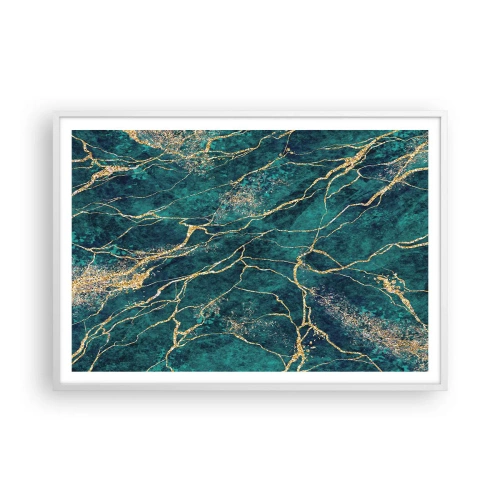 Poster in einem weißen Rahmen - Goldmine - 100x70 cm