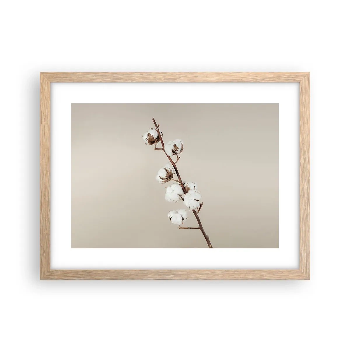 Poster in einem Rahmen aus heller Eiche - An der Quelle der Weichheit - 40x30 cm