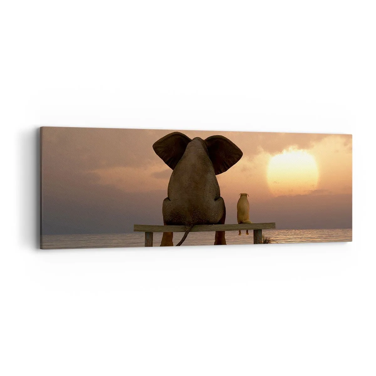 Bild auf Leinwand - Leinwandbild - Es tut gut zusammen zu schweigen - 90x30 cm