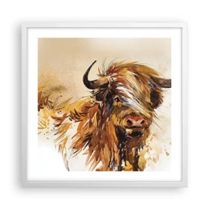 Poster in einem weißen Rahmen - Stolz des Jägers - 50x50 cm