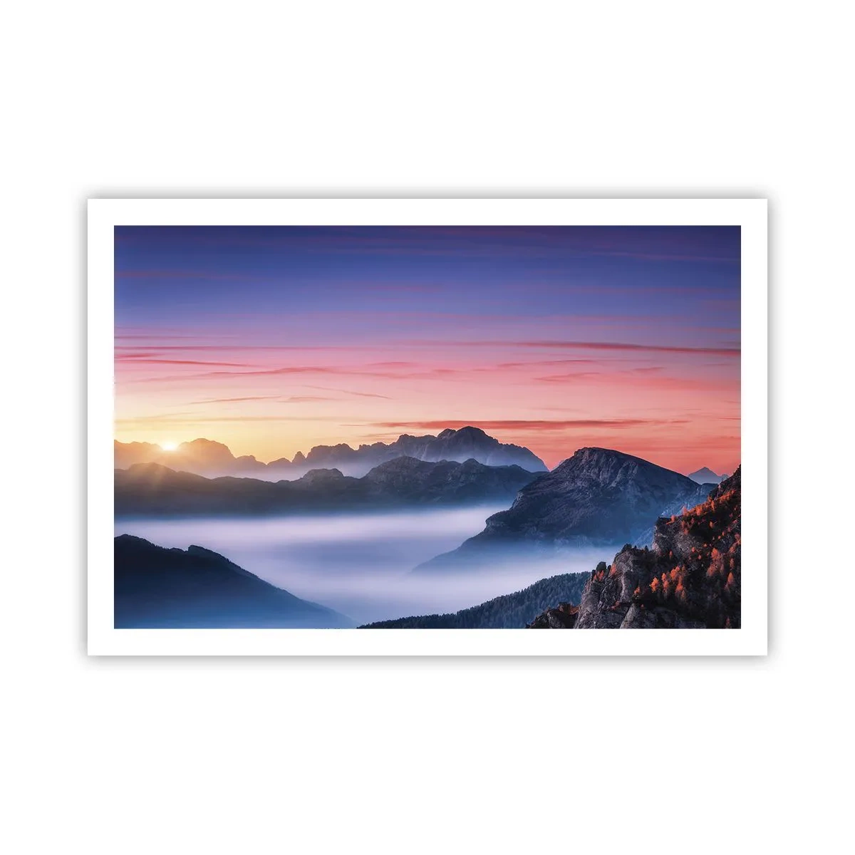 Poster - Über die Täler - 91x61 cm