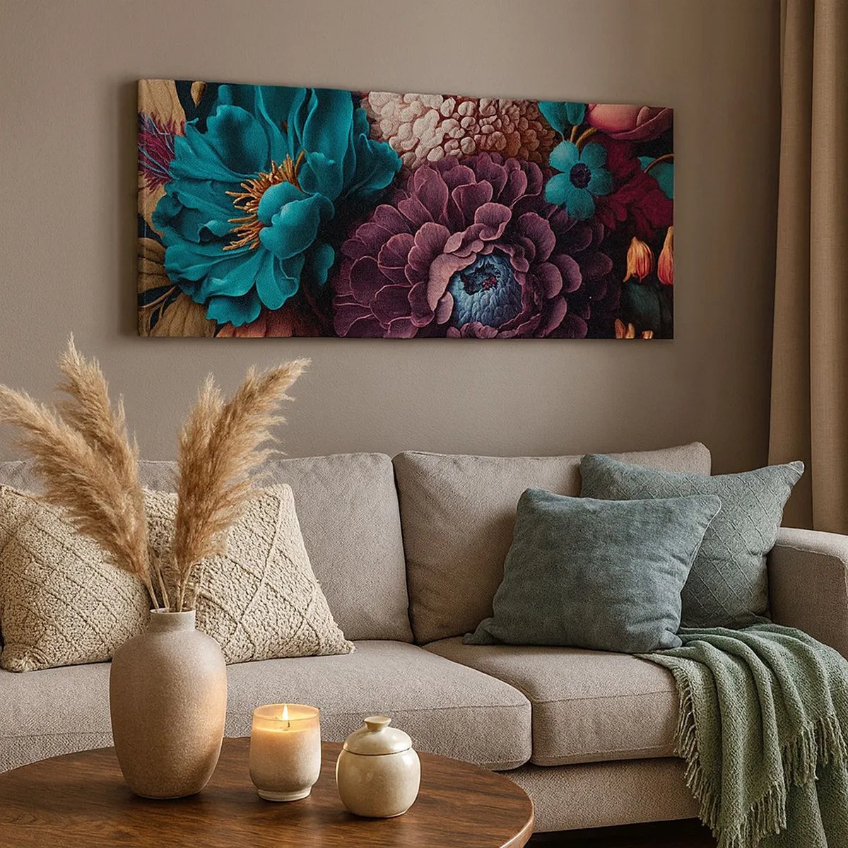 Bild auf Leinwand - Leinwandbild - Natur in Hülle und Fülle - 100x40 cm