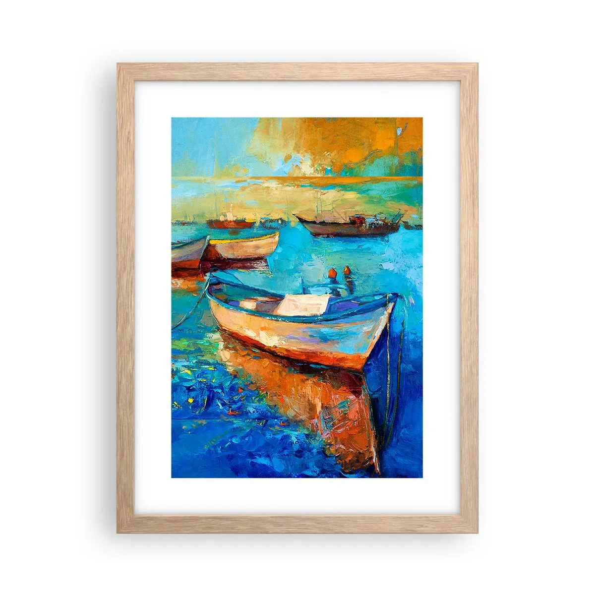 Poster in einem Rahmen aus heller Eiche - In der südlichen Bucht - 30x40 cm