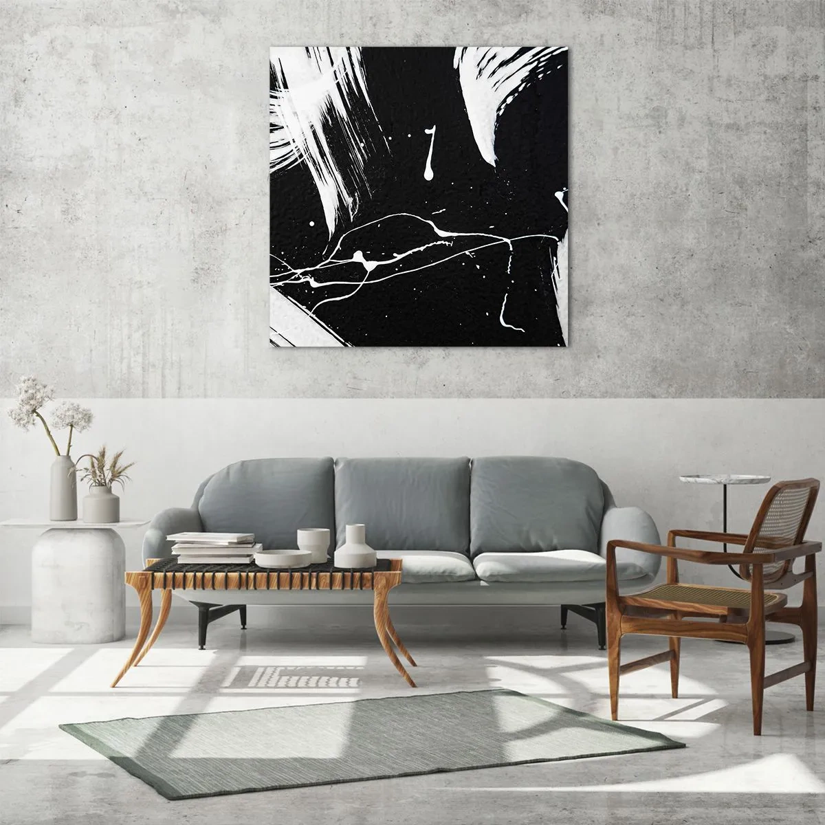 Glasbild - Bild auf glas - Dunkelheit durchbrechen - 30x30 cm