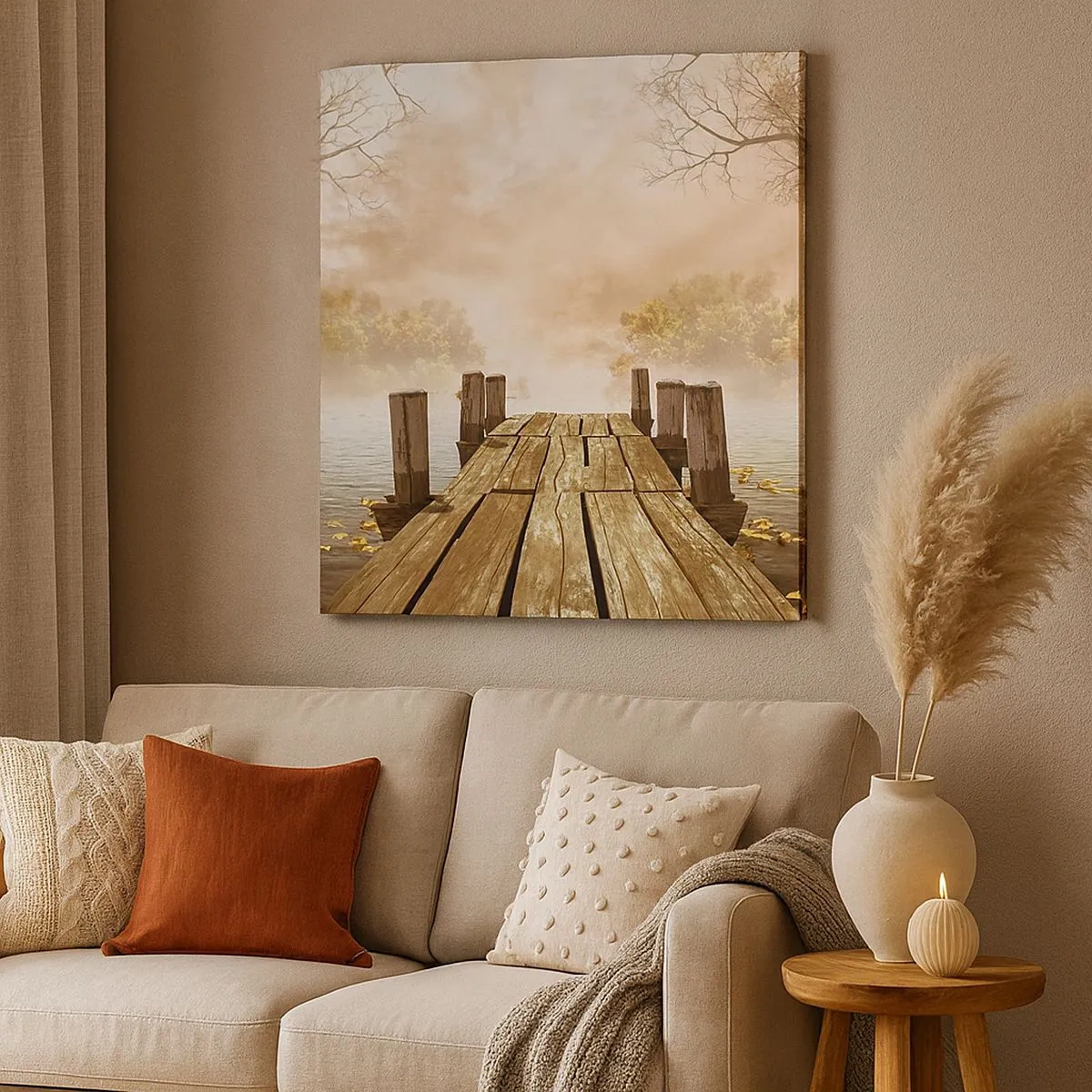 Bild auf Leinwand - Leinwandbild - Die milde Traurigkeit des Herbstes - 30x30 cm