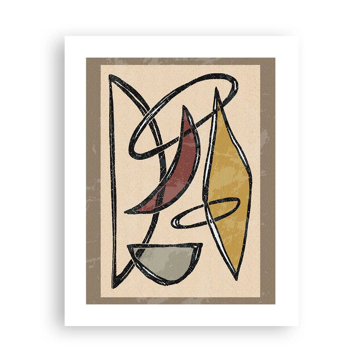 Poster - Komposition – Bögen und Ovale - 40x50 cm