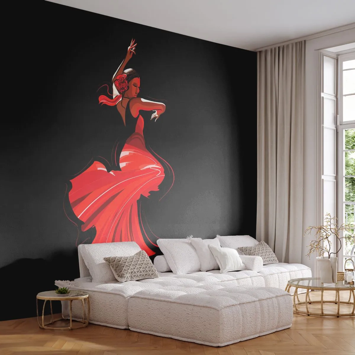 Fototapete Standard Eco - Der feurige Geist des Flamenco - Tänzer, Flamenco, Tanzen - 150x105 cm