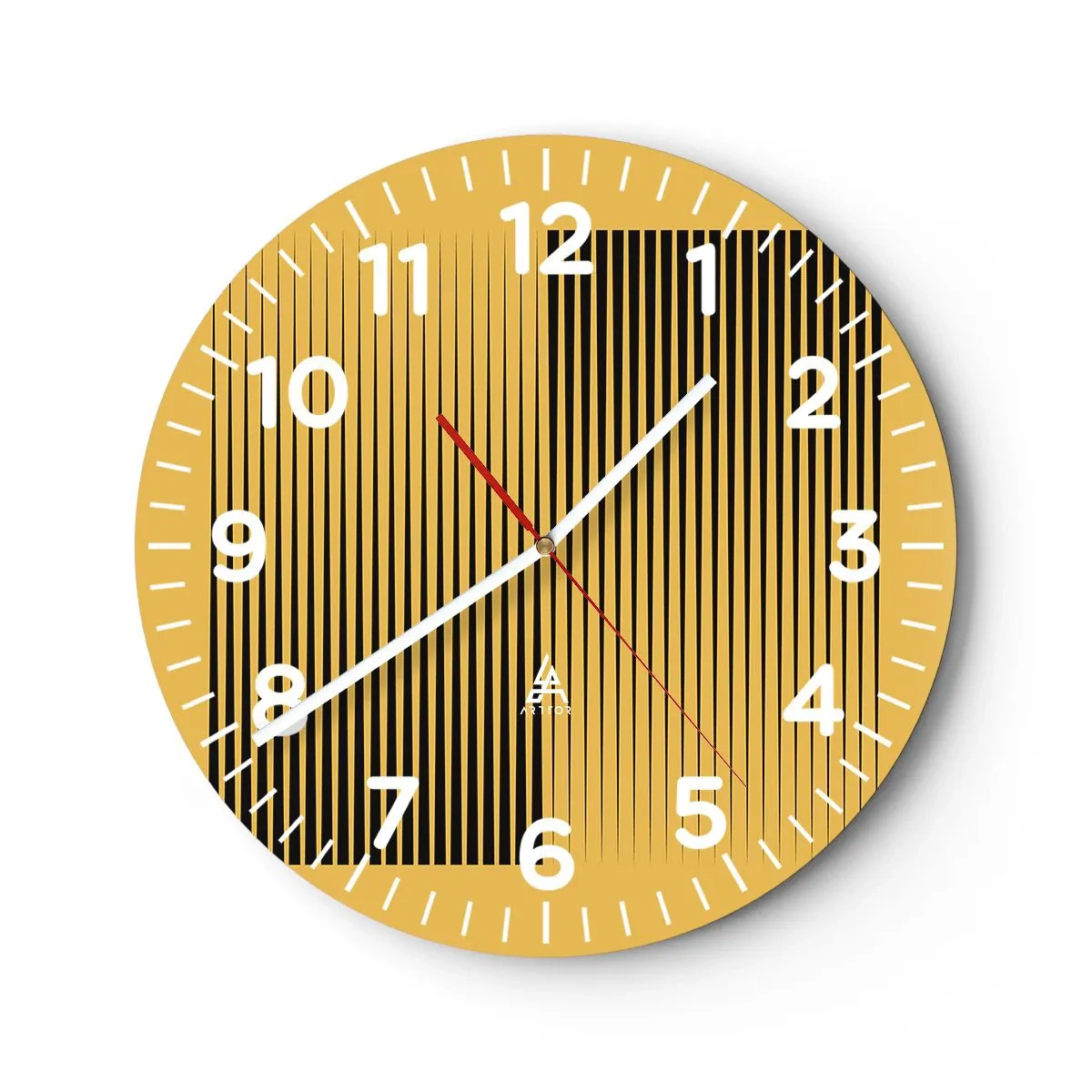 Wanduhr - Glasuhr - Quadratur der Gegensätze - 30x30 cm