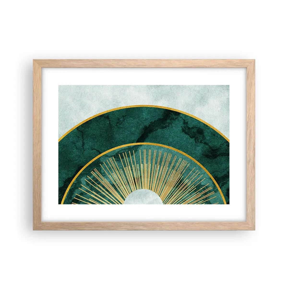 Poster in einem Rahmen aus heller Eiche - Anderes Sonnensystem - 40x30 cm