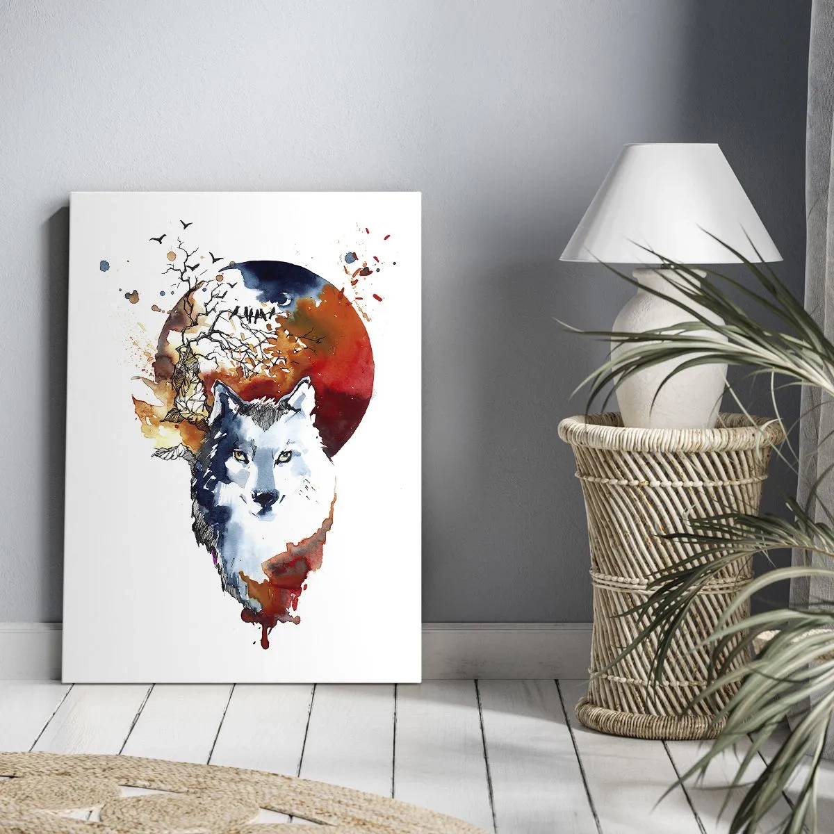 Bild auf Leinwand - Leinwandbild - Nase an Nase mit der Nacht - 45x80 cm