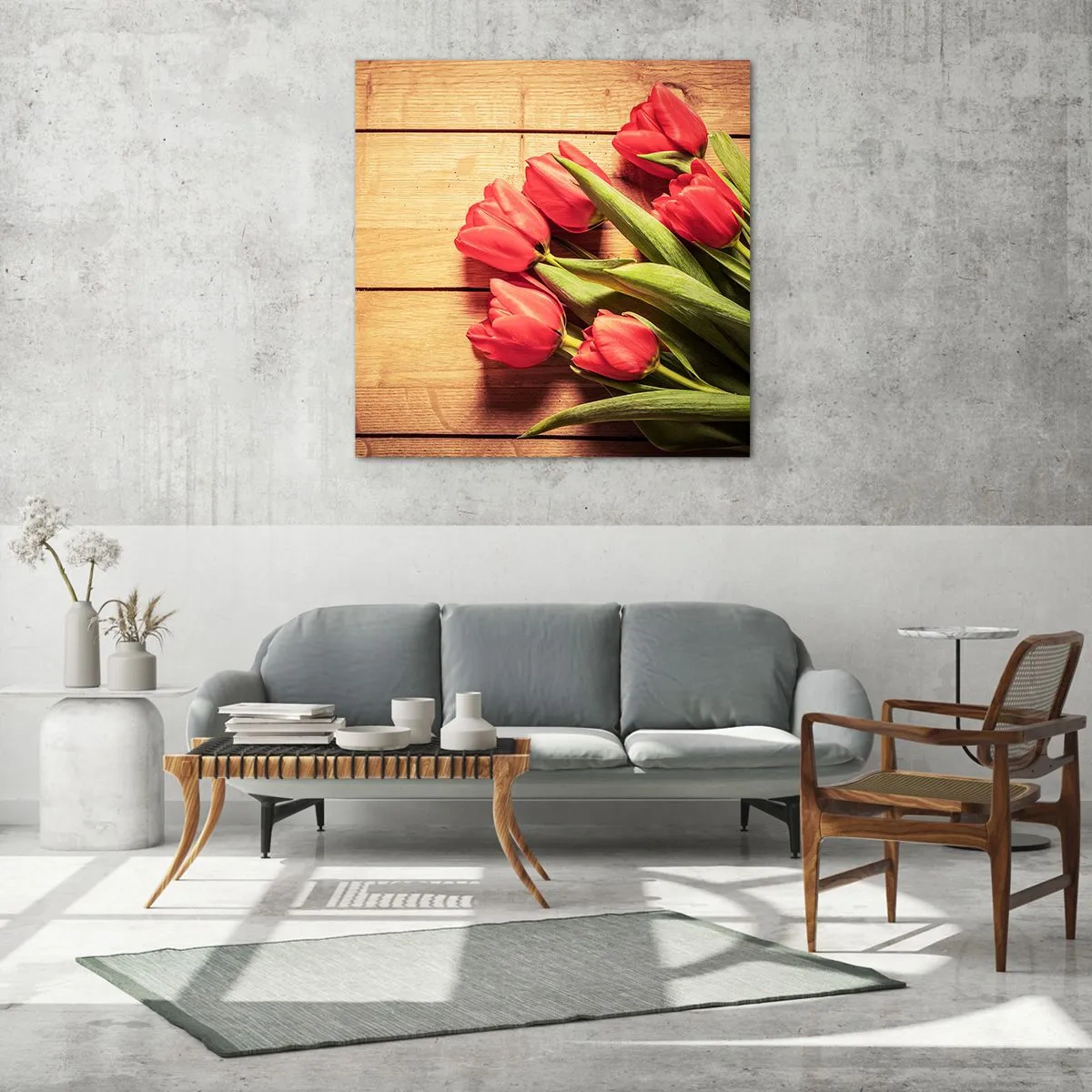 Glasbild - Bild auf glas - Frühlingsgeständnis - 70x70 cm