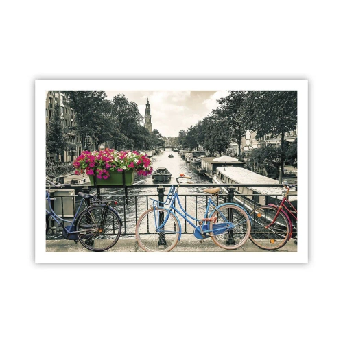 Poster - Die Farben der Amsterdamer Straße - 91x61 cm