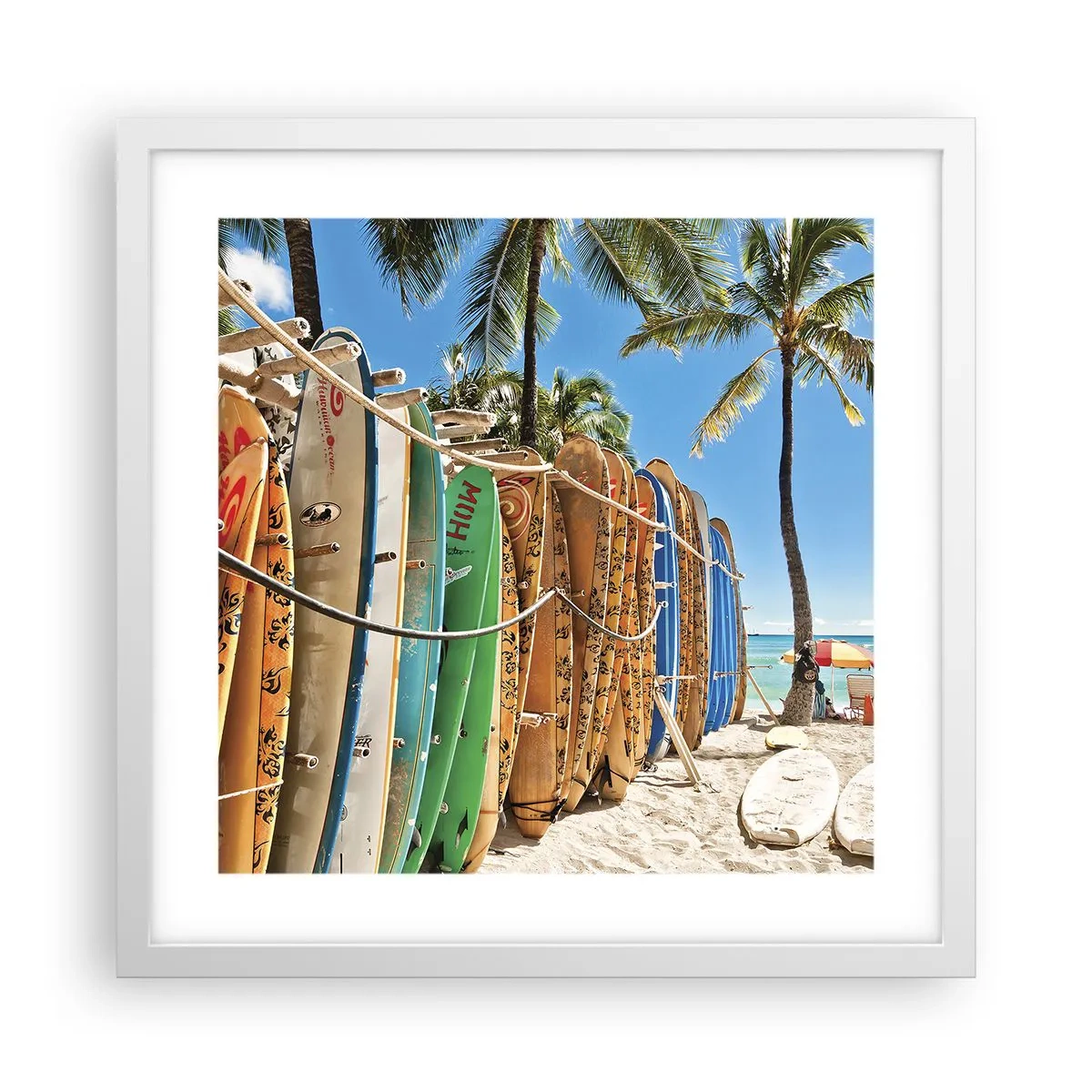 Poster in einem weißen Rahmen - Sonniger Spaß - 40x40 cm