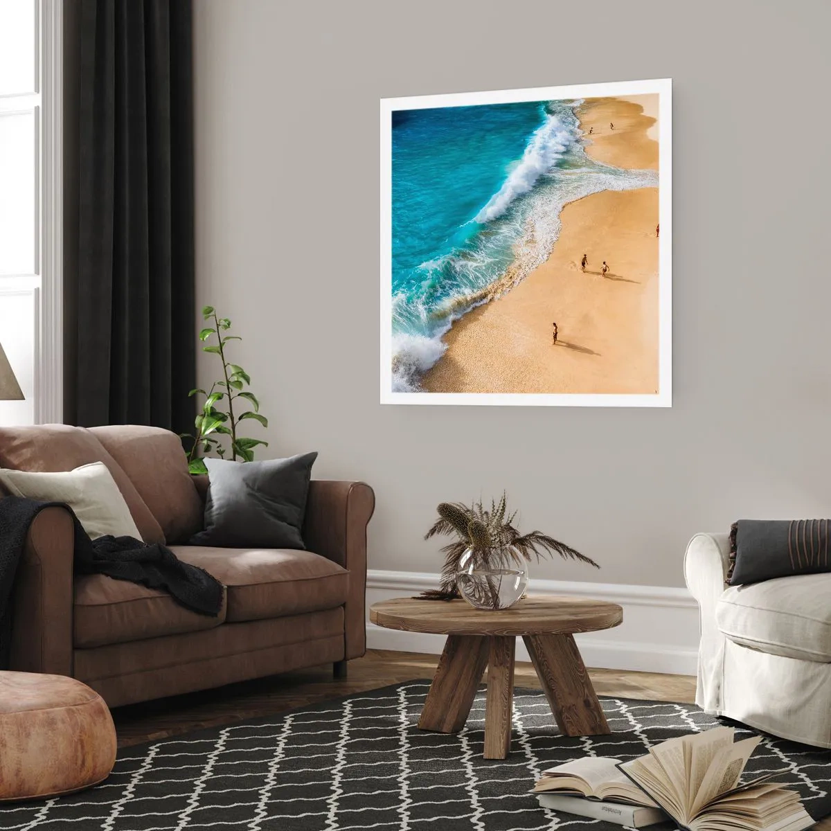 Poster - Und dann die Sonne, der Strand… - 60x60 cm