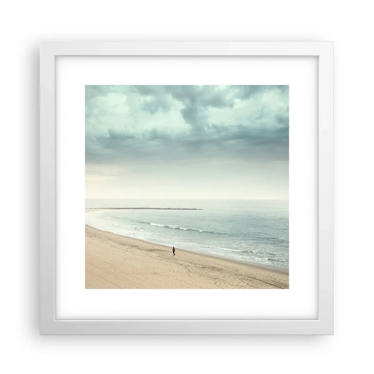 Poster in einem weißen Rahmen - Auf der Suche nach Frieden - 30x30 cm