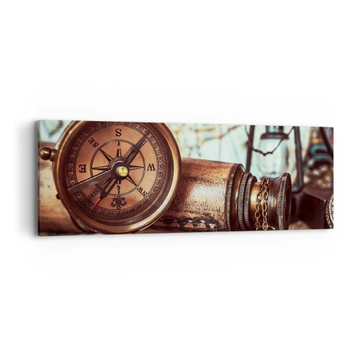Bild auf Leinwand - Leinwandbild - Ein Piratenabenteuer in der Karibik wartet - 90x30 cm