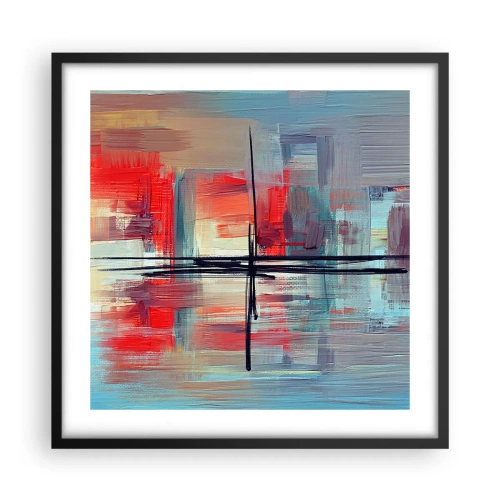 Poster in einem schwarzem Rahmen - Landschaft in einer unbekannten Dimension - 50x50 cm