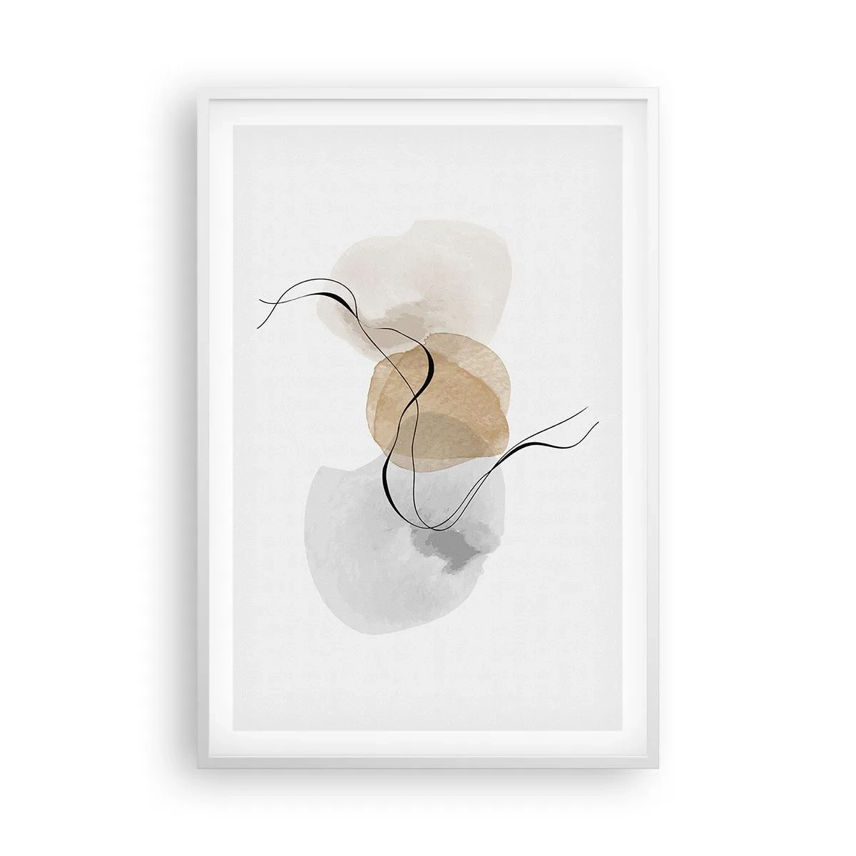 Poster in einem weißen Rahmen - Luftperlen - 61x91 cm