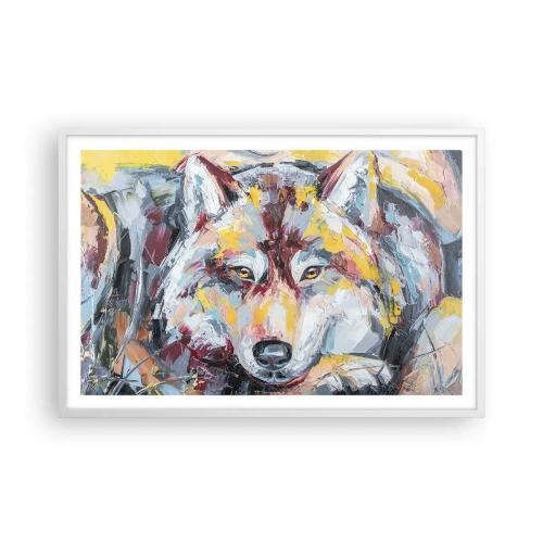 Poster in einem weißen Rahmen - Seelenfrieden unter den Lieben - 91x61 cm