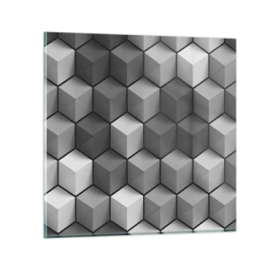 Glasbild - Bild auf glas - Kubistisches Puzzle - 40x40 cm