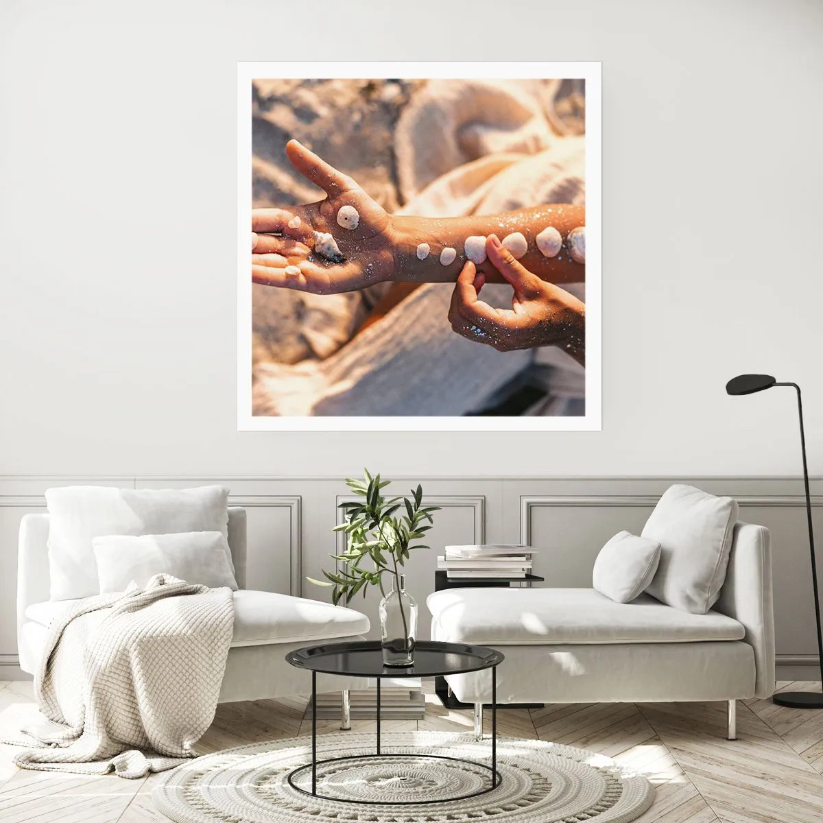 Poster - Schönheit an Ihren Fingerspitzen - 30x30 cm