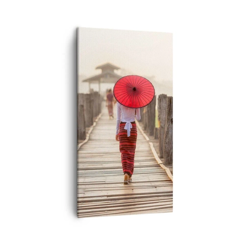 Bild auf Leinwand - Leinwandbild - Auf der alten Brücke - 45x80 cm