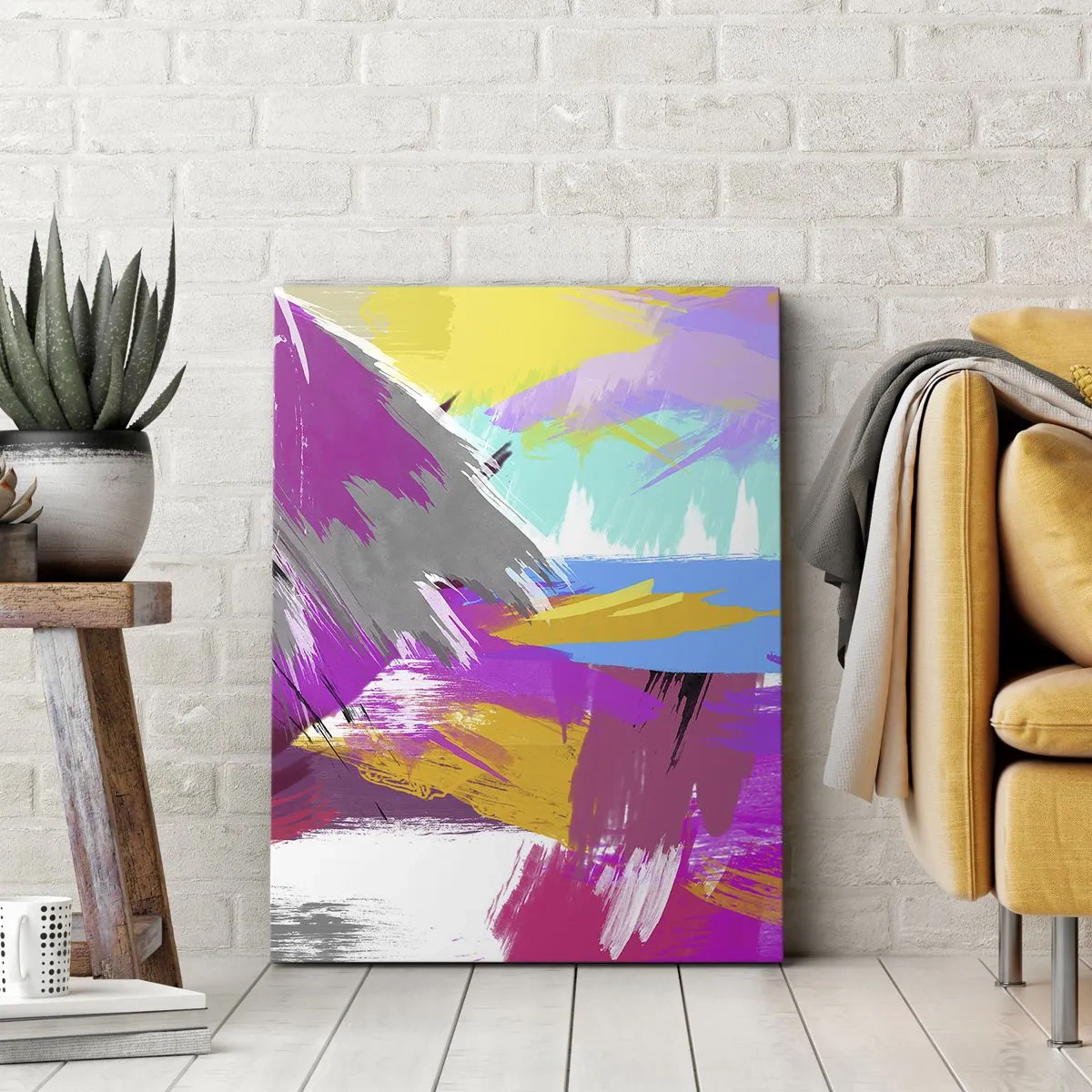 Bild auf Leinwand - Leinwandbild - Und nochmal und nochmal und nochmal wieder - 55x100 cm