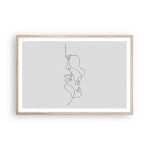 Poster in einem Rahmen aus heller Eiche - Die Hitze bitterer Begierden - 91x61 cm