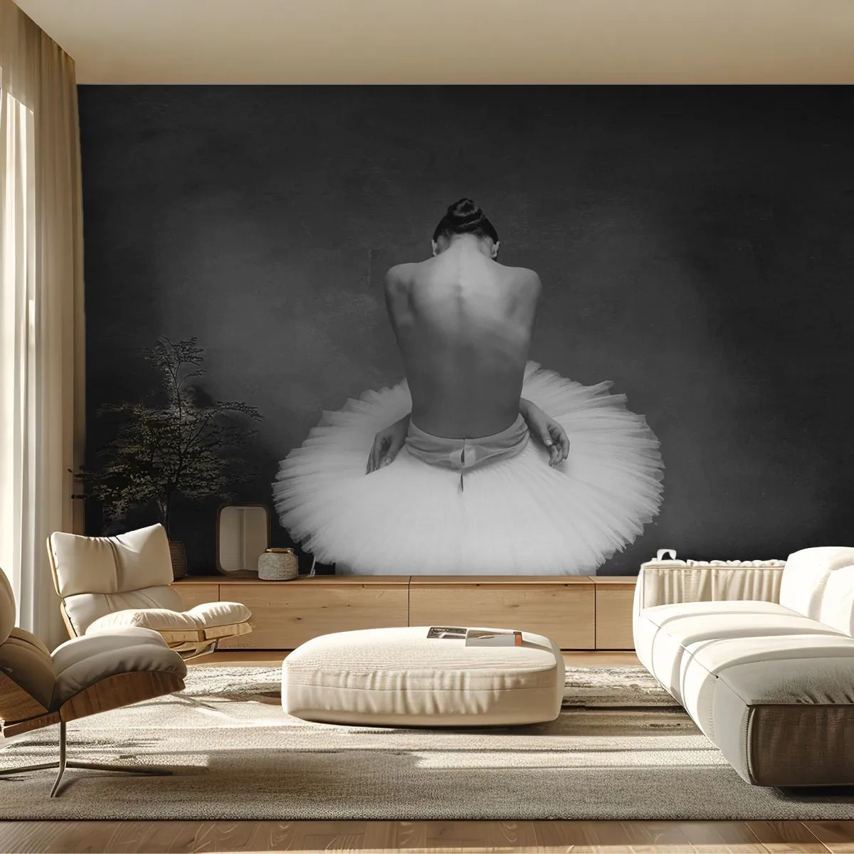 Fototapete Premium Canvas - Es blüht gerade - Ballerina, Tanzen, Ballett - 250x175 cm