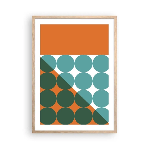 Poster in einem Rahmen aus heller Eiche - Nach oben und schräg - 50x70 cm