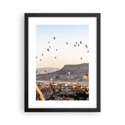 Poster in einem schwarzem Rahmen - Wie Schiffe am Himmel - 30x40 cm
